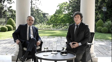Alberto Fernández recibió a Javier Milei en la residencia de Olivos