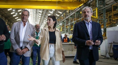 Mayra Mendoza y Daniel Scioli visitaron la empresa Metalúrgica SECIN SA