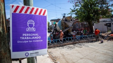 Avanza la pavimentación de las calles que funcionaron como desvíos en las obras de la Avenida San Martín