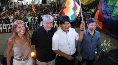 Evo Morales, Axel Kicillof y Jorge Ferraresi celebraron los 14 años del Estado Plurinacional de Bolivia