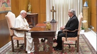 El papa Francisco recibió a Alberto Fernández en el Vaticano