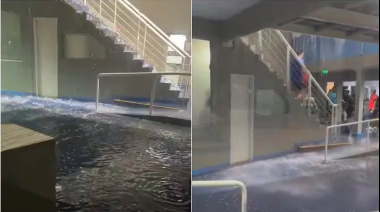 Se inundó la sede de Racing en Avellaneda por las intensas lluvias