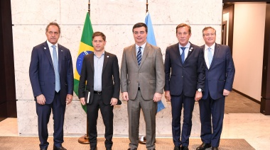 Kicillof encabezó una reunión con más de 70 empresarios en Brasil