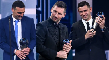 Tres estrellas: Messi, Scaloni y Dibu Martínez fueron los grandes ganadores del Premio The Best