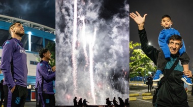 Racing tuvo un multitudinario banderazo antes de la semifinal con Flamengo