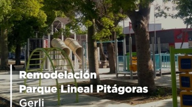 Avanza la remodelación del Parque Lineal Pitágoras en Gerli