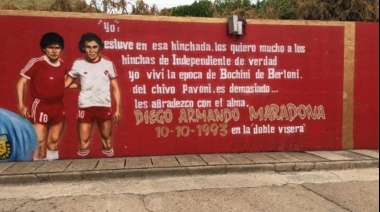 Realizaron un nuevo mural en honor a Maradona en Avellaneda