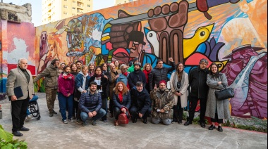 Mural latinoamericano por los 40 años de Malvinas en la UNDAV