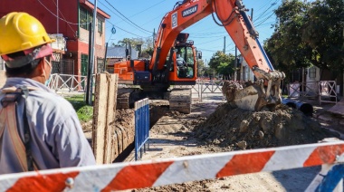 Cinco frentes de obra de cloacas en Lanús que beneficiaran a mas de 60 mil hogares