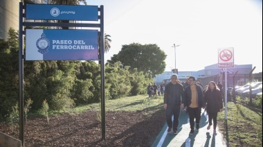Inauguraron la segunda etapa del Paseo del Ferrocarril en Piñeiro