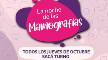 Hospitales de la Provincia realizarán "La Noche de las Mamografías"