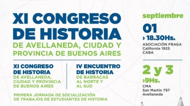 Comienza el XI Congreso de Historia de Avellaneda, Ciudad y Provincia de Buenos Aires