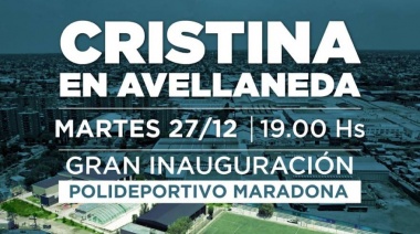 Cristina Kirchner encabezará un acto en Avellaneda