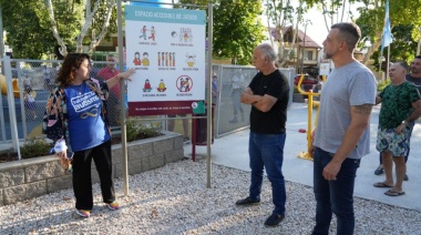 Grindetti presentó el programa "Plazas 23" en Lanús