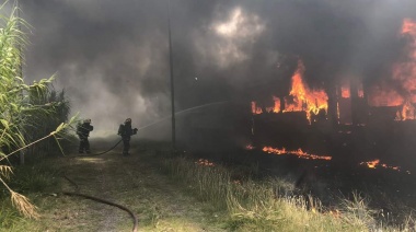 Incendio en el ferrocarril Roca: seis vagones ardieron y cubrieron de humo el cielo en el AMBA