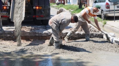 Ya están avanzadas en un 95% las obras de pavimentación en el centro de Lanús