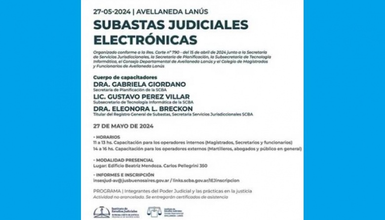Charla: "Subastas Judiciales Electrónicas"