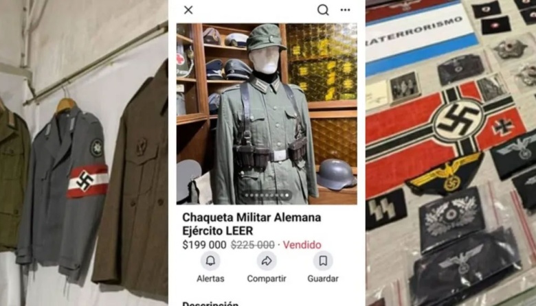 Allanan una vivienda en Gerli e imputan a un hombre por comercializar objetos nazis
