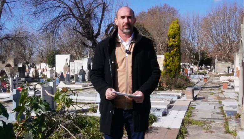 Cristian Frattini recorrió el Cementerio de Avellaneda y denunció falta de mantenimiento pese al aumento de tasas