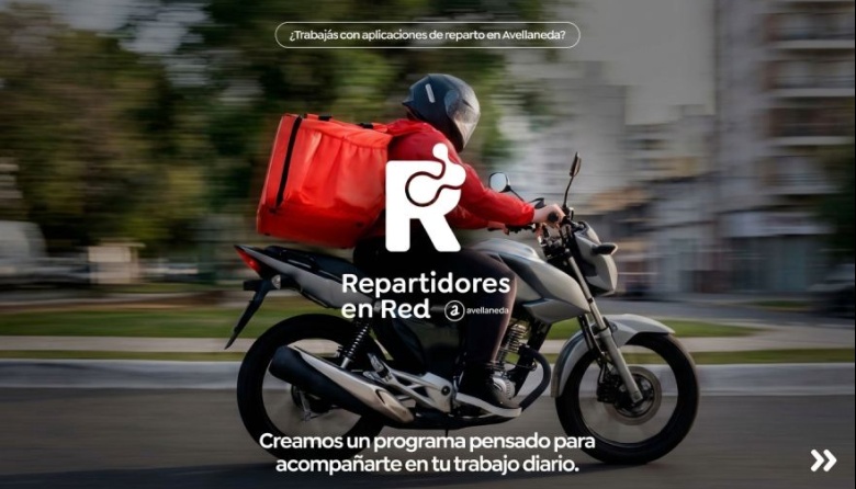 Avellaneda presenta el programa municipal "Repartidores en Red"