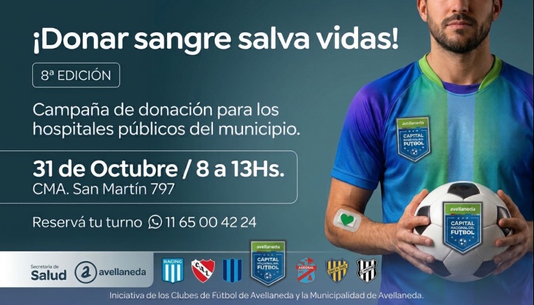 “Donar sangre salva vidas”: Avellaneda organiza una nueva campaña solidaria