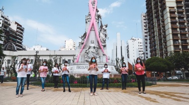 Magdalena Sierra encabezó un acto en Plaza Alsina por el Día Mundial contra el Cáncer de Mama