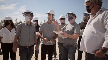 Sabbatella supervisó las obras del Parque Industrial Curtidor de Lanús