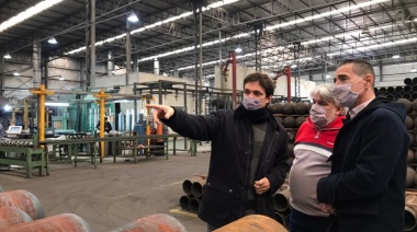 Galdurralde y Moreira recorrieron pymes y apuntaron a recuperar "un Lanús con producción y trabajo"