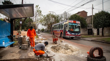 Avanzan las obras integrales en la Avenida Santa Fe de Quilmes Oeste