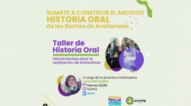 Se lanza la Primera Jornada de Historia Oral en Avellaneda