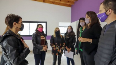 Mayra Mendoza recorrió la obra de ampliación del Centro Integrador Comunitario Monte Matadero