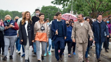 Mayra Mendoza recorrió el barrio Sayonara junto a Axel Kicillof y Victoria Tolosa Paz