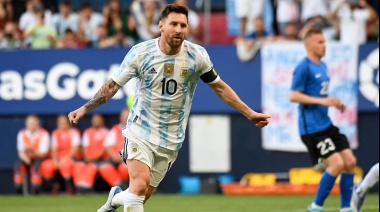 Con cinco goles de Messi, Argentina arrolló a Estonia en España