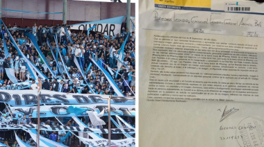 Periodista partidario de Racing recibió carta documento de un barra brava