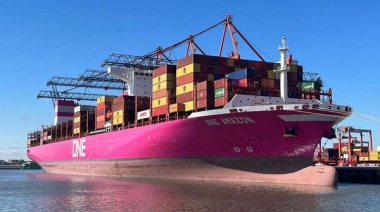 El buque japonés One Amazon arribó al Puerto de Dock Sud