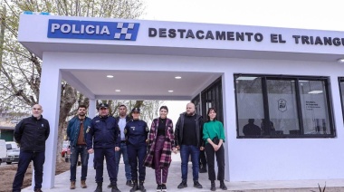 Inauguraron la puesta en valor de la rotonda del triángulo de Bernal y un nuevo destacamento policial