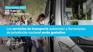 Balotaje 2023: el transporte público será gratuito este domingo 19 de noviembre