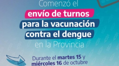Dengue: Comenzó el envío de turnos para vacunación