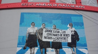 Inauguraron un mural en homenaje a las Abuelas de Plaza de Mayo