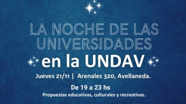La UNDAV se suma a "La Noche de las Universidades"