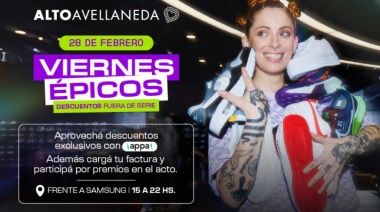 Descuentos y premios imperdibles en los Viernes Épicos de Alto Avellaneda