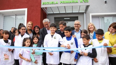 El intendente Ferraresi y el gobernador Kicillof inauguraron obras en escuelas de Avellaneda