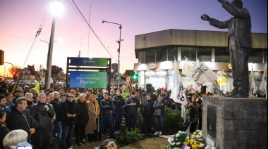 A 51 años de su fallecimiento, Avellaneda homenajeó a Juan Domingo Perón