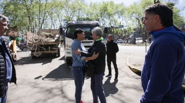 Mayra Mendoza supervisó un operativo de limpieza integral en el Barrio Villa Argentina