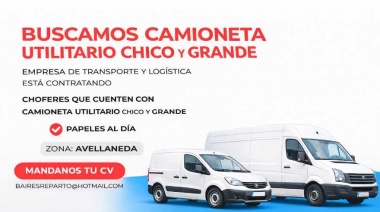 Empresa de logística busca choferes con camioneta utilitaria en Avellaneda