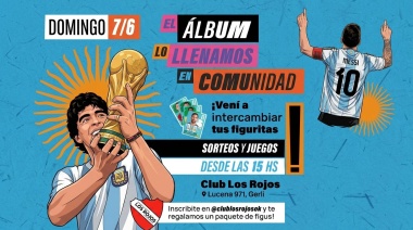 Gerli: El Club los Rojos organiza una jornada gratuita de intercambio de figuritas