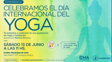 Avellaneda celebrará el Día Internacional del Yoga con una jornada abierta en el CMA