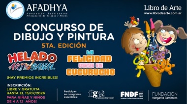 AFADHYA lanzó la 5ª edición del concurso “Helado ARTEsanal” para niños y niñas de 4 a 12 años