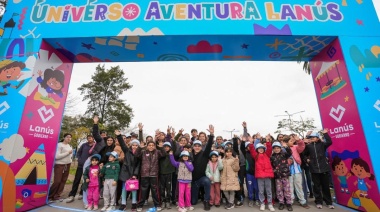 Julián Álvarez encabezó la apertura del Parque "Universo Aventura Lanús para las vacaciones de invierno