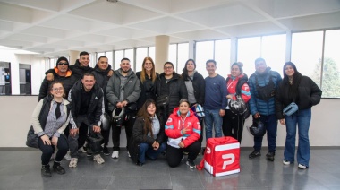Magdalena Sierra se reunió con trabajadores de plataformas y repartidores